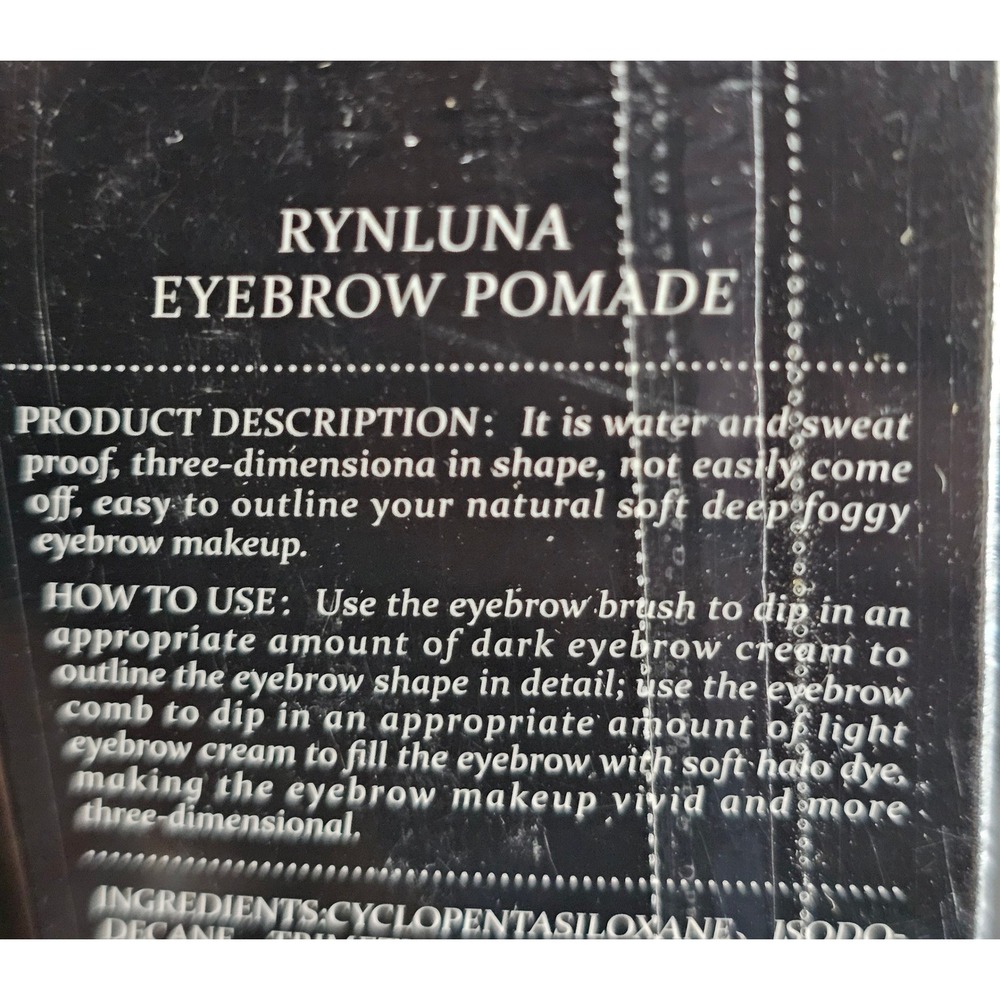 RYNLUNA Eyebrow Pomade 02 Dark Brown Waterproof Sweatproof Brow Cream 3.5g NEW - Picture 5 of 5